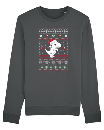 Funny Christmas T-rex Anthracite