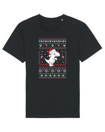 Funny Christmas T-rex Black