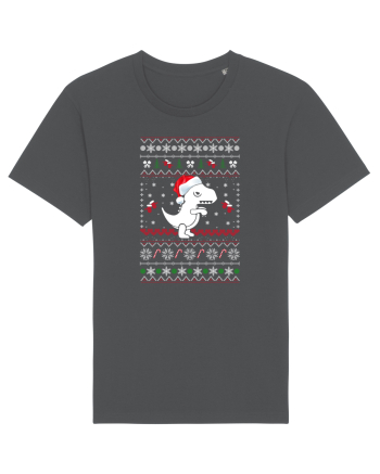 Funny Christmas T-rex Anthracite
