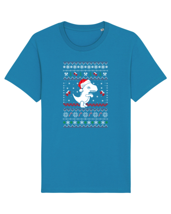 Funny Christmas T-rex Azur