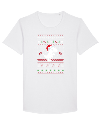 Funny Christmas T-rex White