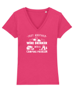 Camping Problem Tricou mânecă scurtă guler V Damă Evoker