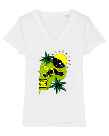 The king skull Full color White