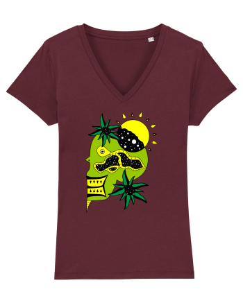 The king skull Full color Burgundy