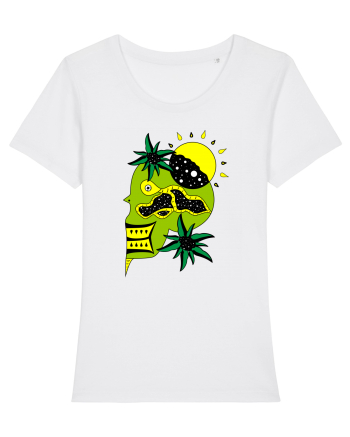 The king skull Full color White