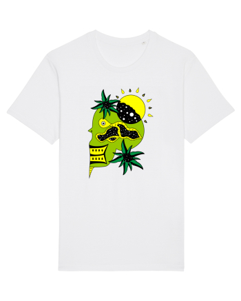 The king skull Full color White