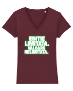 Ediție limitată. Valoare nelimitată  Tricou mânecă scurtă guler V Damă Evoker