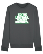Ediție limitată. Valoare nelimitată  Bluză mânecă lungă Unisex Rise
