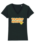 Te uiți? Notează  Tricou mânecă scurtă guler V Damă Evoker