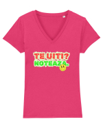 Te uiți? Notează  Tricou mânecă scurtă guler V Damă Evoker