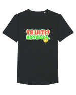 Te uiți? Notează  Tricou mânecă scurtă guler larg Bărbat Skater