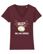 Old? No,I'm vitange  Tricou mânecă scurtă guler V Damă Evoker
