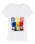 Patriot.Pui de dac Tricou mânecă scurtă guler V Damă Evoker
