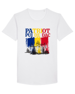 Patriot.Pui de dac Tricou mânecă scurtă guler larg Bărbat Skater