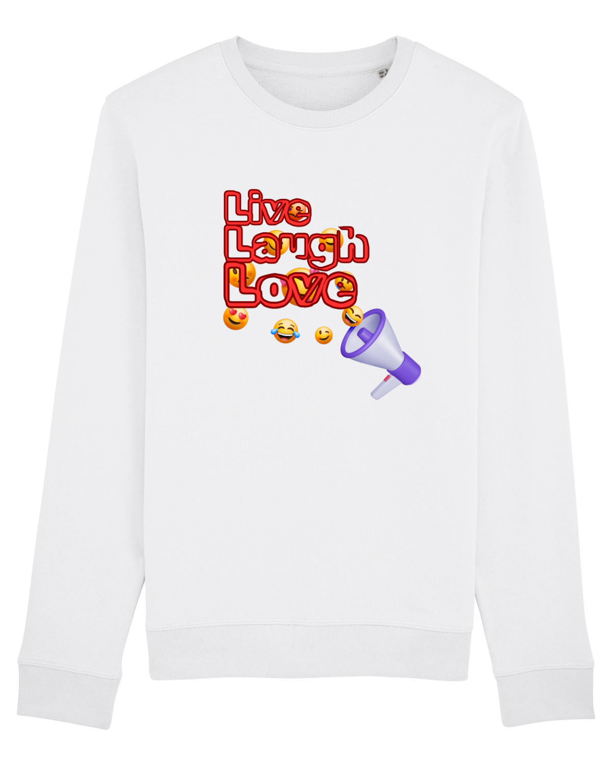 Bluză mânecă lungă Unisex Rise White