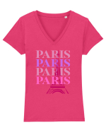 Paris Tricou mânecă scurtă guler V Damă Evoker