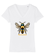 ALBINA 4 - KEEP CALM AND BUZZ ON Tricou mânecă scurtă guler V Damă Evoker