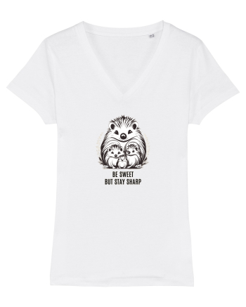 ARICI 3  MAMA & PUI - BE SWEET, BUT STAY SHARP! (FII DRAGUT, DAR NU FRAIER) White