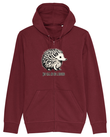 ARICI 5 - KEEP CALM AND HUG A HEDGEHOG Burgundy