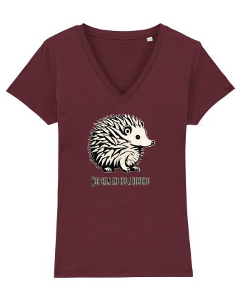 ARICI 5 - KEEP CALM AND HUG A HEDGEHOG Burgundy