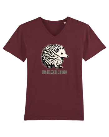 ARICI 5 - KEEP CALM AND HUG A HEDGEHOG Burgundy