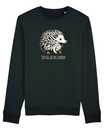 ARICI 5 - KEEP CALM AND HUG A HEDGEHOG Black