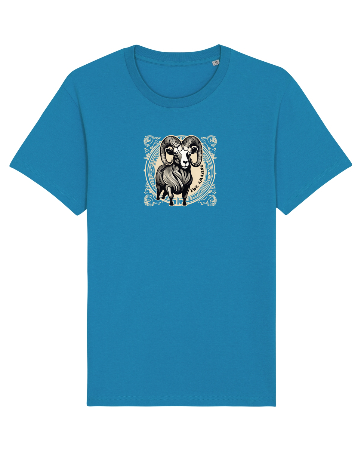 Tricou mânecă scurtă Unisex Rocker Azur