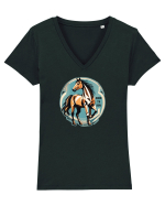 CAL IN ALERGARE - TRAP - BORN TO RUN Tricou mânecă scurtă guler V Damă Evoker