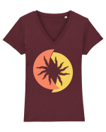 Tarantula Tricou mânecă scurtă guler V Damă Evoker