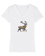 CERB 3 - BORN TO ROAM Tricou mânecă scurtă guler V Damă Evoker