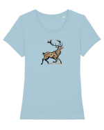 CERB 3 - BORN TO ROAM Tricou mânecă scurtă guler larg fitted Damă Expresser