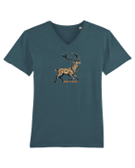 CERB 3 - BORN TO ROAM Tricou mânecă scurtă guler V Bărbat Presenter