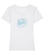DELFIN  2 - SARIND DIN APA Tricou mânecă scurtă guler larg fitted Damă Expresser