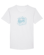 DELFIN  2 - SARIND DIN APA Tricou mânecă scurtă guler larg Bărbat Skater