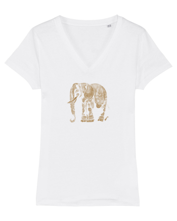 ELEFANT 1 - STIL TATUAJ HENNA  White