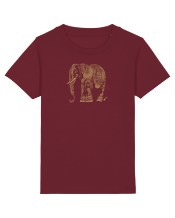 ELEFANT 1 - STIL TATUAJ HENNA  Burgundy
