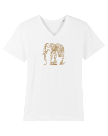ELEFANT 1 - STIL TATUAJ HENNA  White