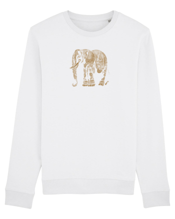 ELEFANT 1 - STIL TATUAJ HENNA  White