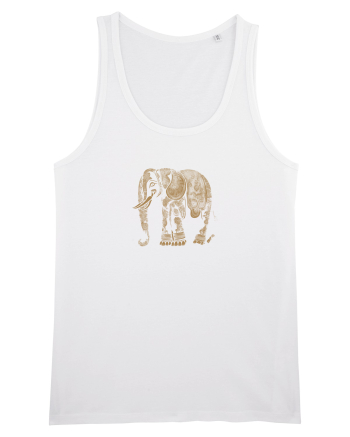 ELEFANT 1 - STIL TATUAJ HENNA  White