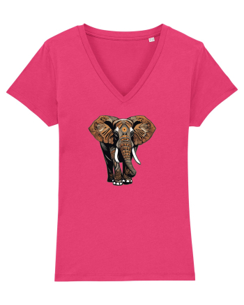 ELEFANT 2 - AFRICAN  -  TRIBAL Raspberry