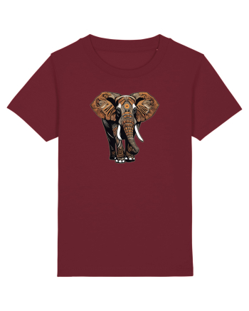 ELEFANT 2 - AFRICAN  -  TRIBAL Burgundy