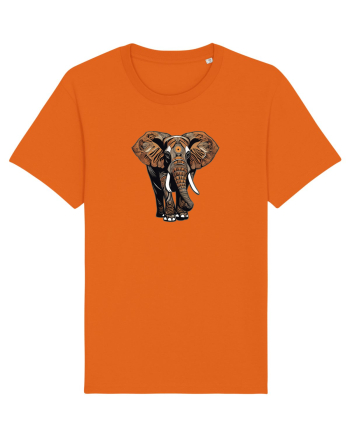ELEFANT 2 - AFRICAN  -  TRIBAL Bright Orange