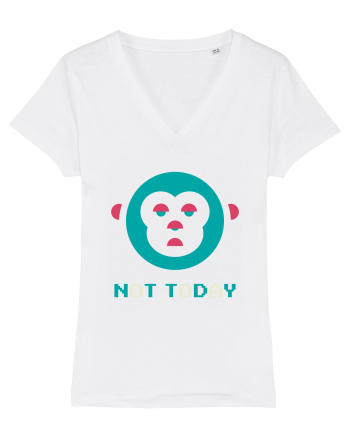 Not Today Monkey White