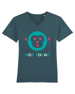 Not Today Monkey Tricou mânecă scurtă guler V Bărbat Presenter