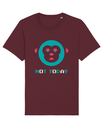 Not Today Monkey Burgundy