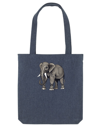 ELEFANT 3 -  INDIAN -  TRIBAL Midnight Blue
