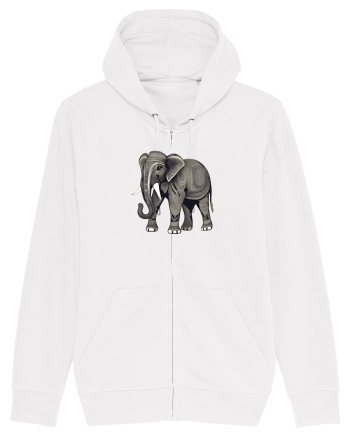 ELEFANT 3 -  INDIAN -  TRIBAL White
