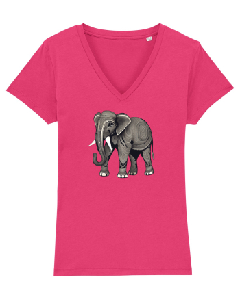 ELEFANT 3 -  INDIAN -  TRIBAL Raspberry