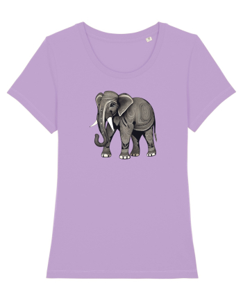 ELEFANT 3 -  INDIAN -  TRIBAL Lavender Dawn