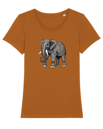 ELEFANT 3 -  INDIAN -  TRIBAL Roasted Orange